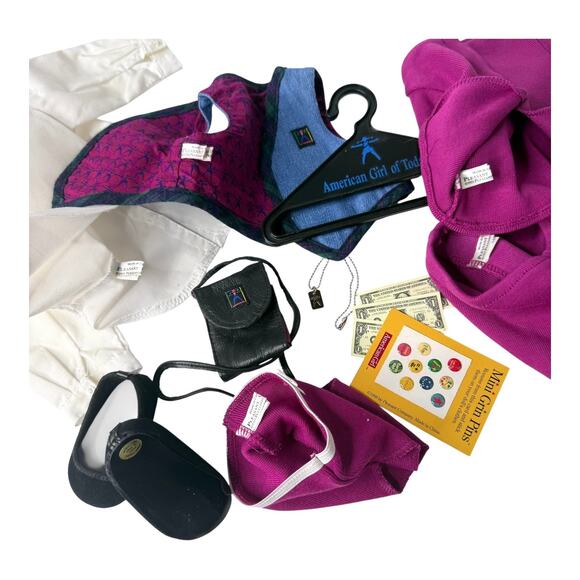 American Girl Mix Match Outfit Pleasant Co Doll Accessories Shoes Necklace Vest - Picture 3 of 10